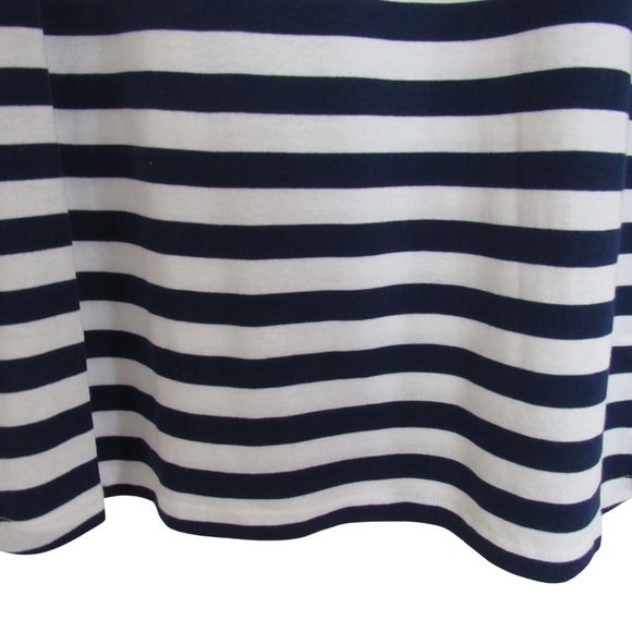 Jones New York Signature Red White Blue Striped Tee Size XL Cotton Short Sleeves - Picture 6 of 9